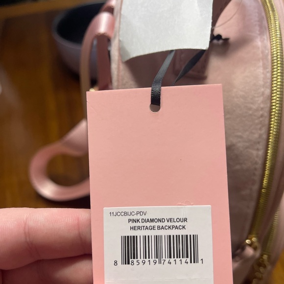 NWT viral pink diamond velour JC Backpack - Picture 4 of 4
